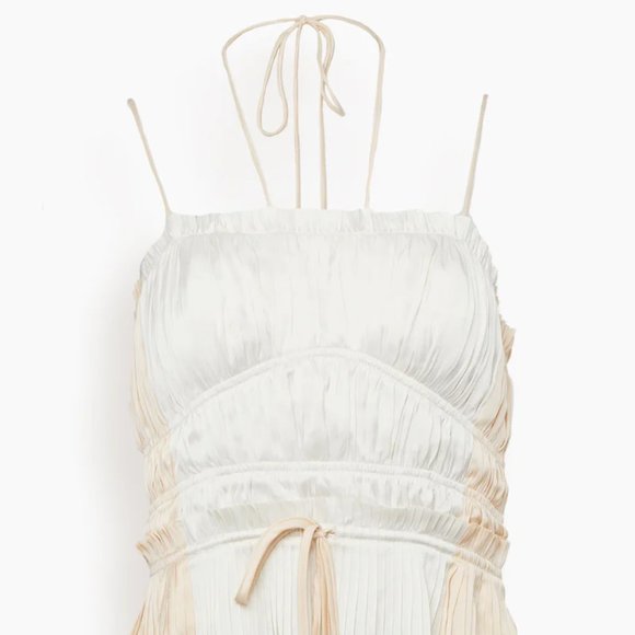 NWT Ulla Johnson Calista Peplum Tank in Opal - Picture 4 of 13